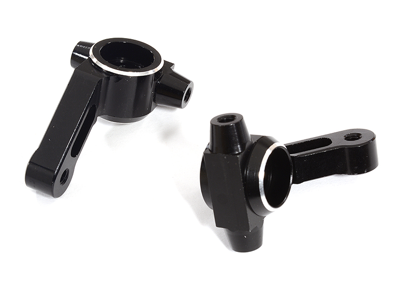 C29608BLACK Billet Machined Alloy Steering Knuckles for Associated DR10 Drag Race Car RTR - Image 1