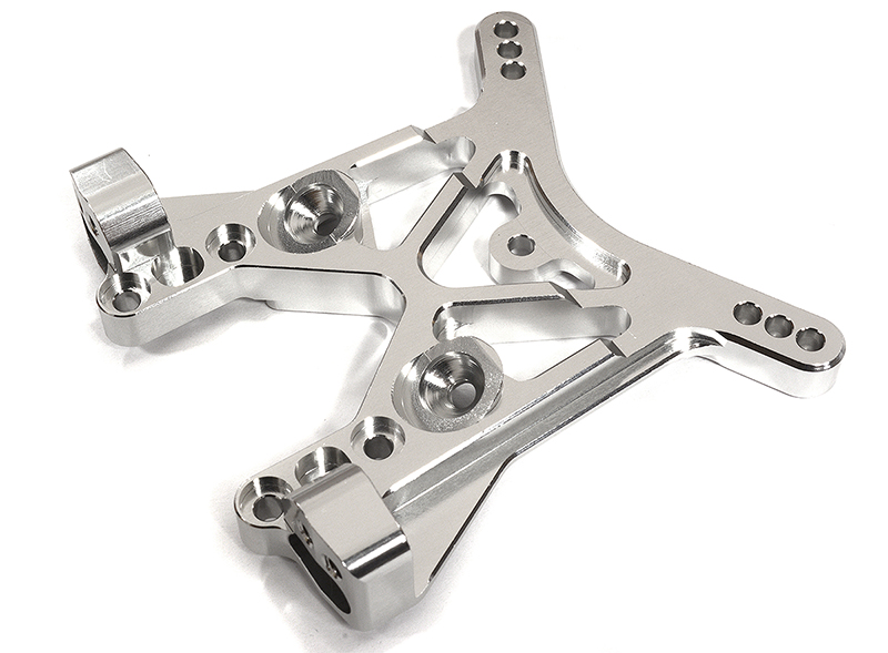 C29613SILVER Billet Machined Alloy Front Shock Tower for Associated DR10 Drag Race Car RTR - Image 1