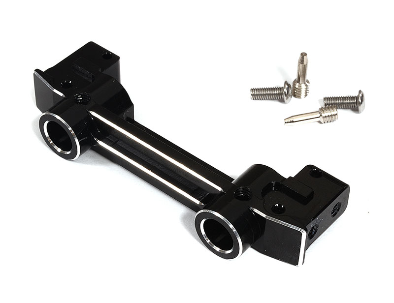 C29780BLACK Machined Alloy Front Bumper Mount for Axial 1/10 SCX10 II 6X6 (AXI31634) - Black - Image 1