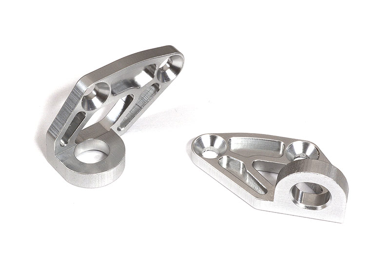 C29787SILVER Machined Alloy Front Body Mounts for Axial 1/10 SCX10 II 6X6 - Silver - Image 1
