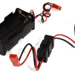 Battery Box 4 Cells w/On/Off Switch, AA Size for Charging, RX, LED & Cooling Fan