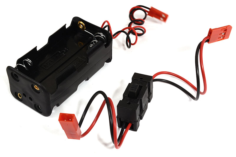 C29797 Battery Box 4 Cells w/On/Off Switch, AA Size for Charging, RX, LED & Cooling Fan - Image 1