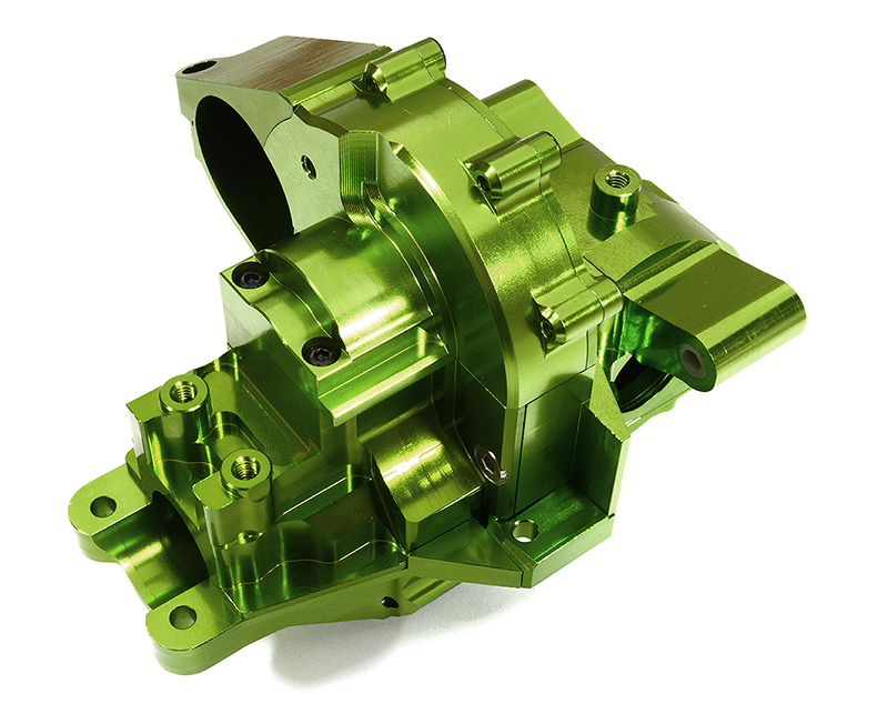 C29994GREEN Green Billet Machined Rear Bulkhead & Gear Covers for Traxxas 1/10 Maxx 4S 8928 - Image 1