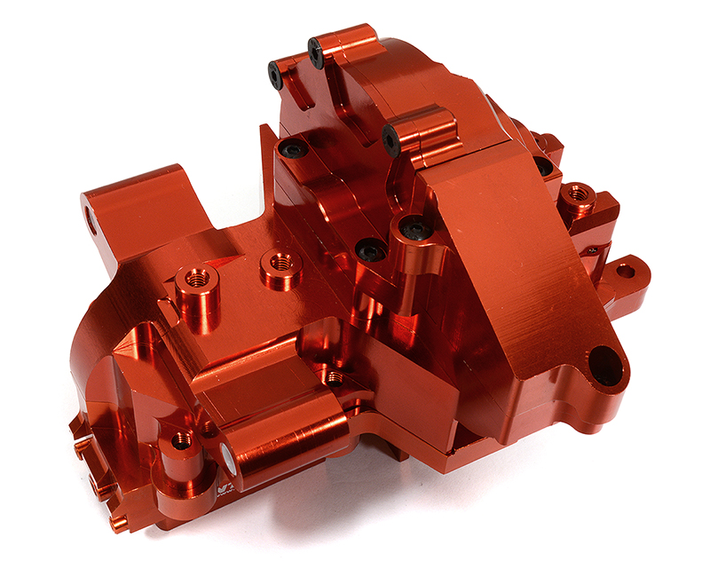 C29994RED Red Billet Machined Rear Bulkhead & Gear Covers for Traxxas 1/10 Maxx 4S 8928 - Image 1