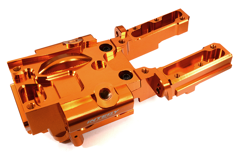 C29995ORANGE Billet Machined Front Bulkhead Upgrade for Traxxas 1/10 Scale E-Revo 2.0 8630 - Image 1