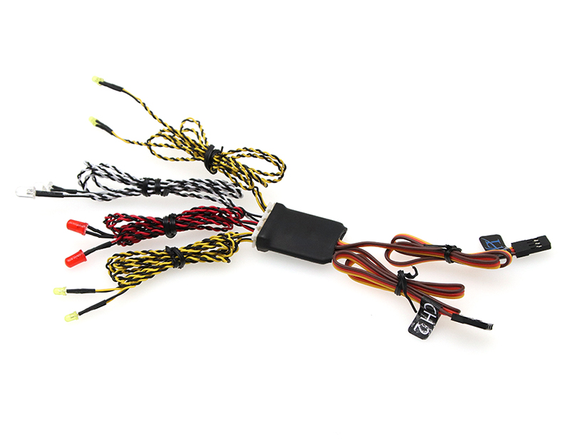 C30015 LED Light Kit(8) Signal/Brake/Front for 1/10 Scale Crawler, Off-Road, Drift & TC - Image 1