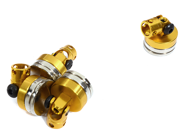 C30021GOLD Magnetic Force 6mm Body Mount Set for 1/10 Crawler, Drift, TC Gold - Image 1