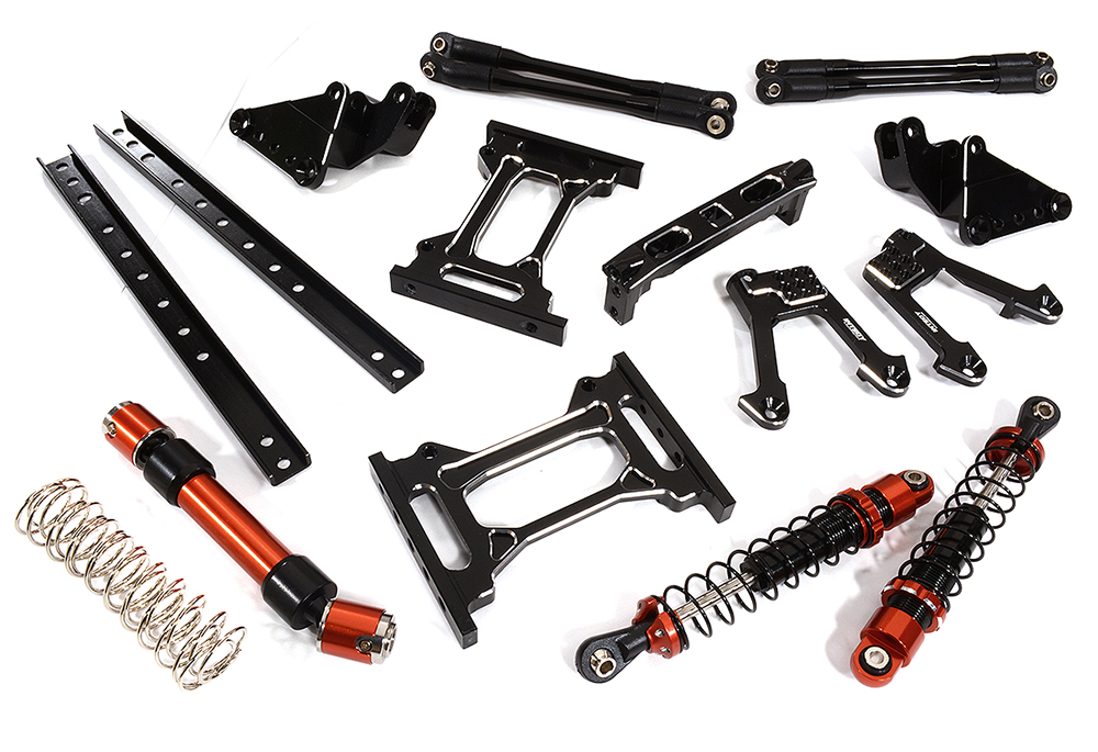 C30023 Machined Alloy 6X6 Conversion Kit Axial 1/10 SCX10 II & SCX10 II 6X6 - Image 1