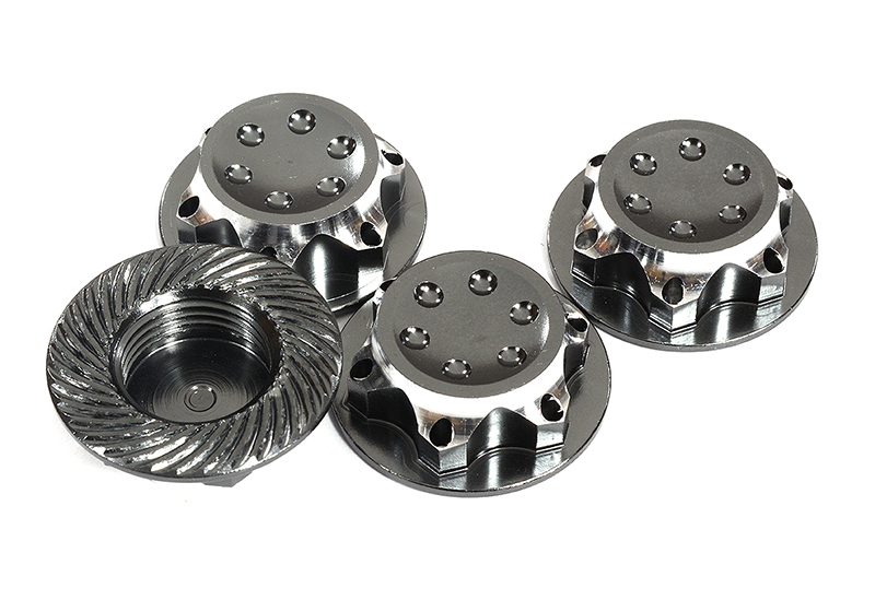 C30045GUN Billet Machined 17mm Hex Wheel Nuts for 1/8 Buggy, Truggy & Truck - Image 1