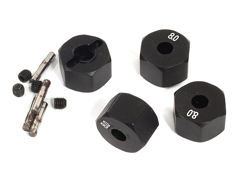 C30081 12mm Hex Wheel (4) Hub 8mm Thick for 1/10 Traxxas, Axial, Tamiya, Drift & TC - Image 1