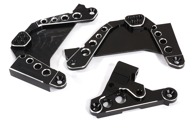 C30105BLACK Billet Machined Front Shock Towers for Axial 1/10 SCX10 III - Image 1