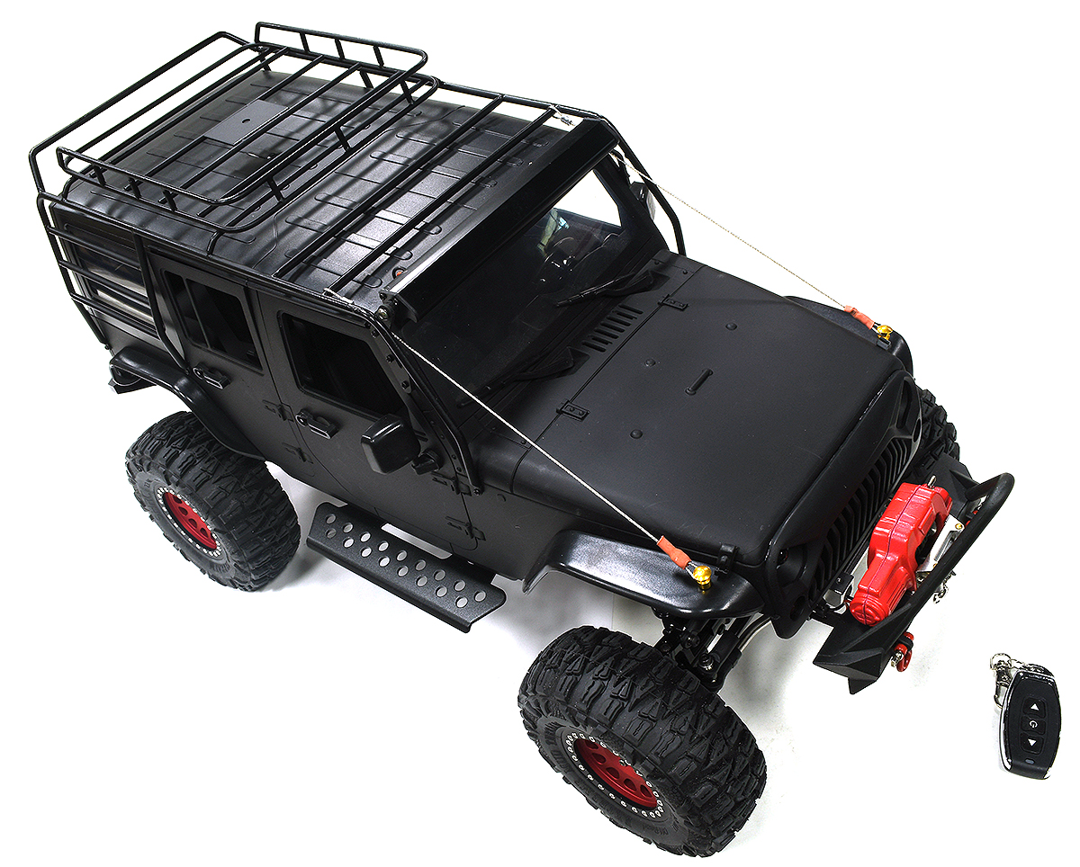C30107BLACK Realistic 1/10 Custom Scale Black Crawler JW10-S+Cage 2.4GHz Radio Control RTR - Image 1
