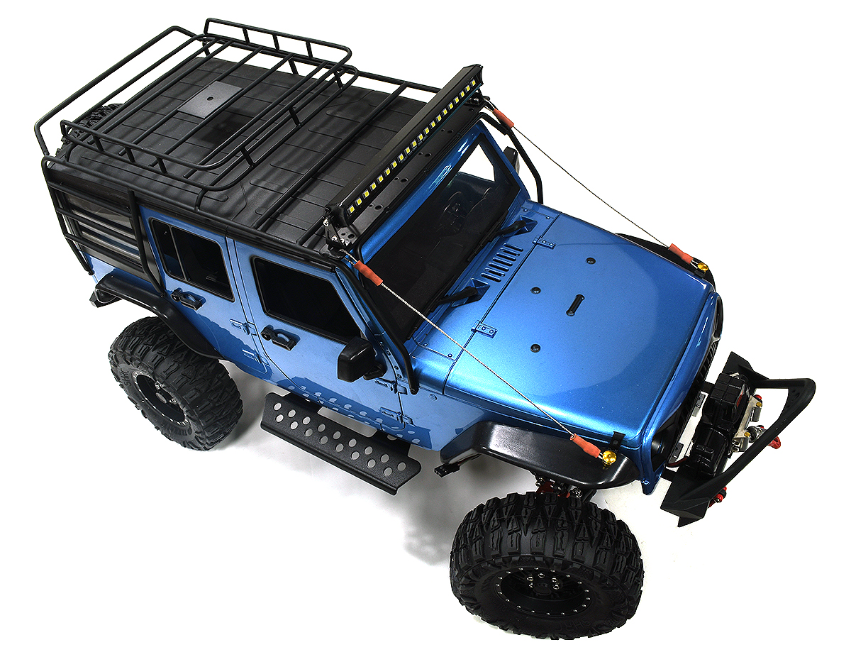 C30107BLUE Realistic 1/10 Custom Scale Blue Crawler JW10-S+Cage 2.4GHz Radio Control RTR - Image 1