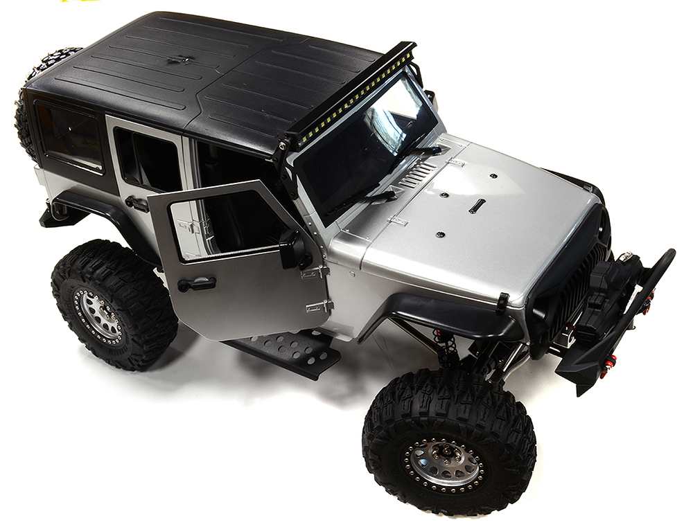 C30107SILVER Realistic Silver 1/10 Custom Scale Crawler JW10-S+Cage 2.4GHz Radio Control RTR - Image 1