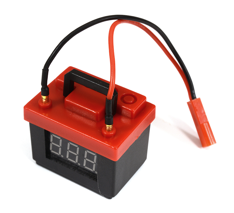 C30154BLACK Realistic Battery 2S-3S Voltage Checker & Alarm for 1/10 Scale RC - Image 1