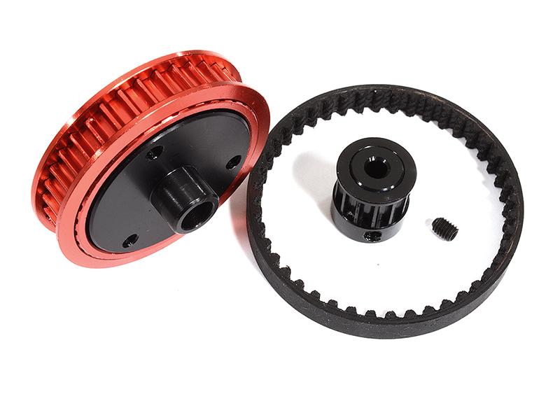 C30155RED Belt Drive Conversion for Axial 1/10 SCX-10 Type Scale Crawler - Image 1