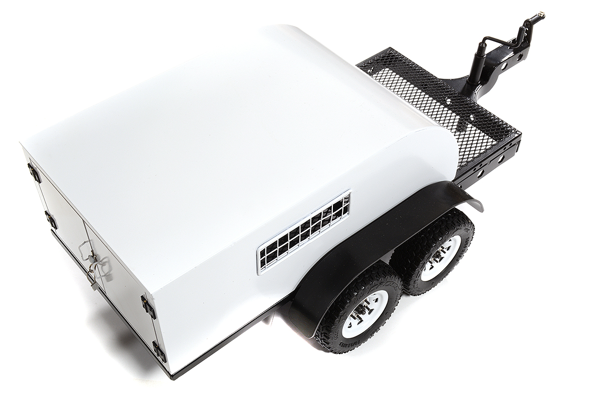 C30170 Realistic 1/10 Size Enclosed Trailer 505x245x160mm for Scale Crawler Truck - Image 1