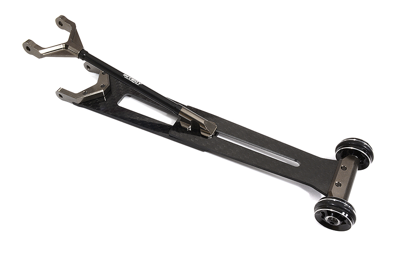 C30172GREY Machined Alloy & Composite Wheelie Bar for Associated DR10 Drag Race Car RTR - Image 1