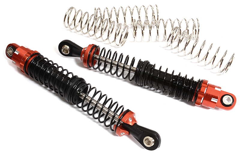 C30202RED Realistic Billet Machined Shock Set (2) for Axial SCX10 III Crawler (L=95mm) - Image 1