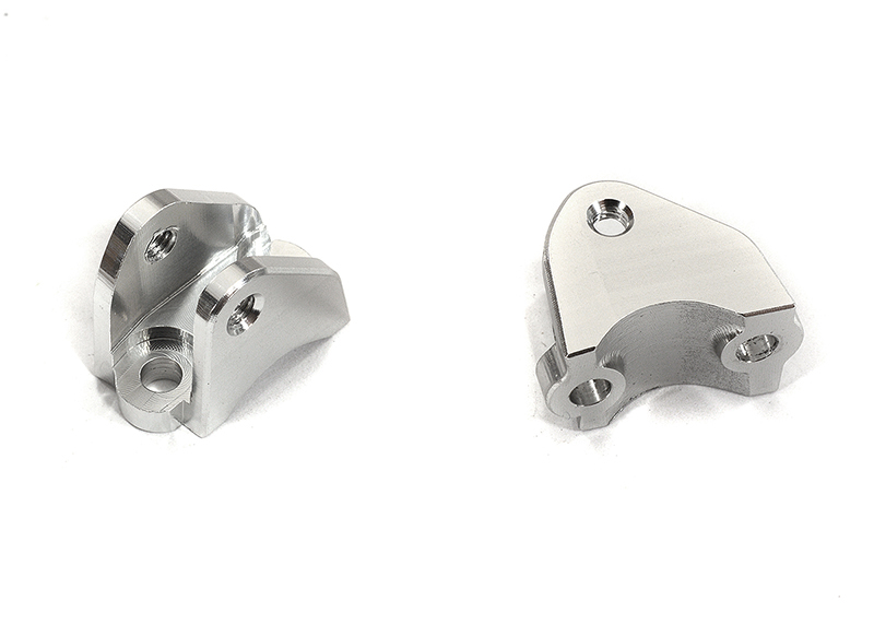 C30209SILVER Machined Axle Upper Suspension Linkage Mounts for Tamiya Scale Off-Road CC02 - Image 1
