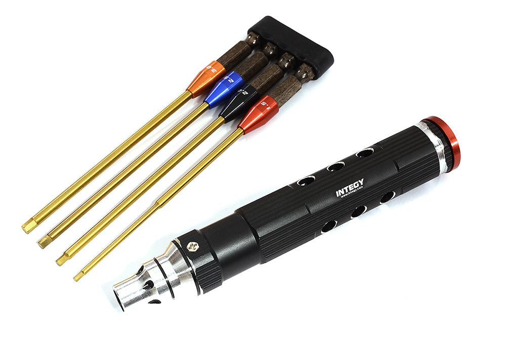 C30219RED QuickPit 4 Metric Sizes, Wrench w/ Allen Hex Tip Set (1.5, 2, 2.5 & 3mm) - Image 1