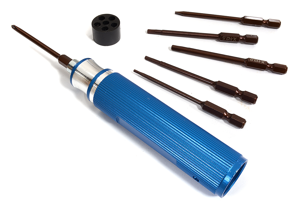 C30245 QuickPit Metric Size Allen Hex Wrench (6) Set (1.5, 2, 2.5 & 3mm+Phillips+Flat) - Image 1