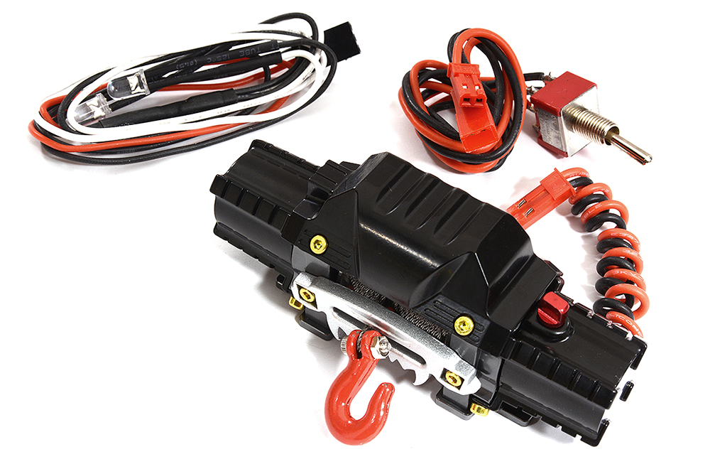C30267 Realistic Winch w/ Twin High Torque Motor for 1/10 Scale Rock Crawler - Image 1