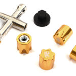 Realistic Gold Billet Machined M4 Size Wheel Nut for 1/10 Scale Models