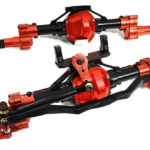 Billet Machined F & R Axle Assembly for 1/10 SCX10 Crawler w/ 4-Link Suspension