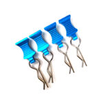 Blue Aluminum Alloy Easy Pulls with Body Clips for 1/10 Scale Models (Set of 4)