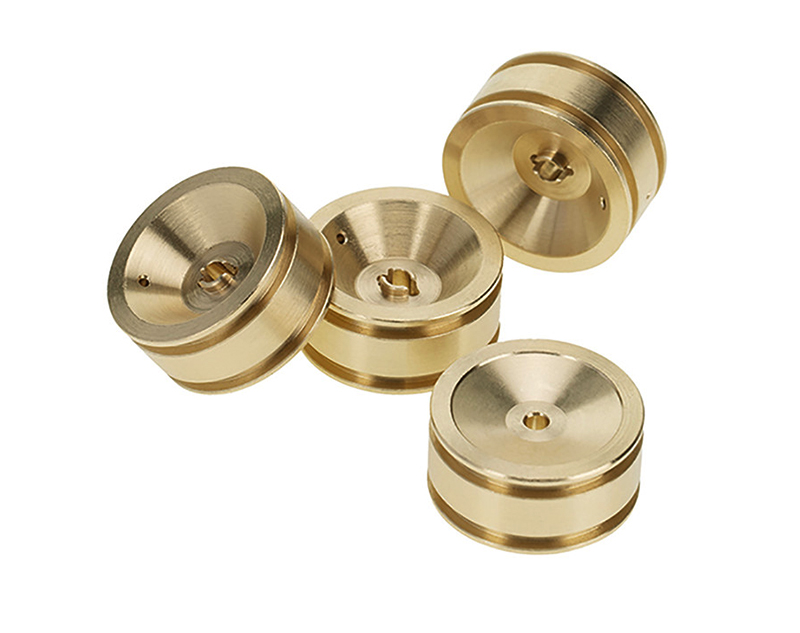 C30337 Alloy Machined Brass 41g Each Replacement Wheels for Axial 1/24 SCX24 - Image 1
