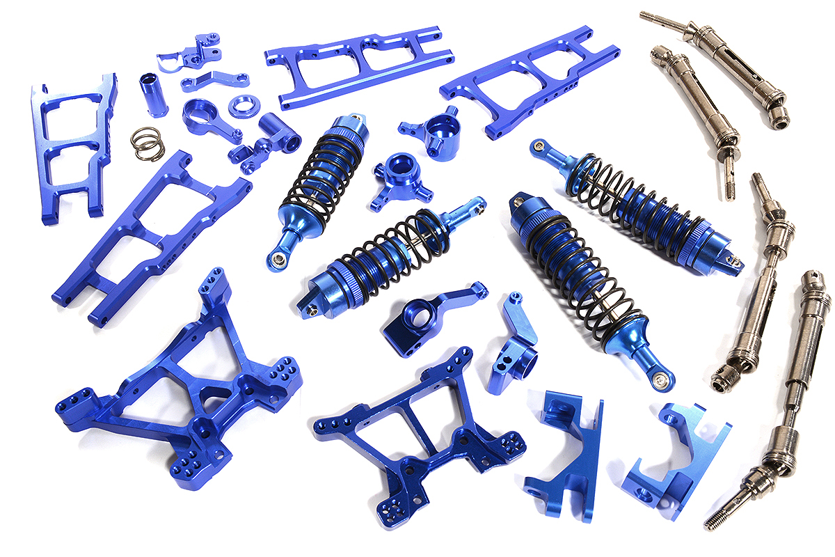 C30365BLUE Alloy Conversion Hop-Up Kit for Traxxas 1/10 Slash 4X4 - Image 1