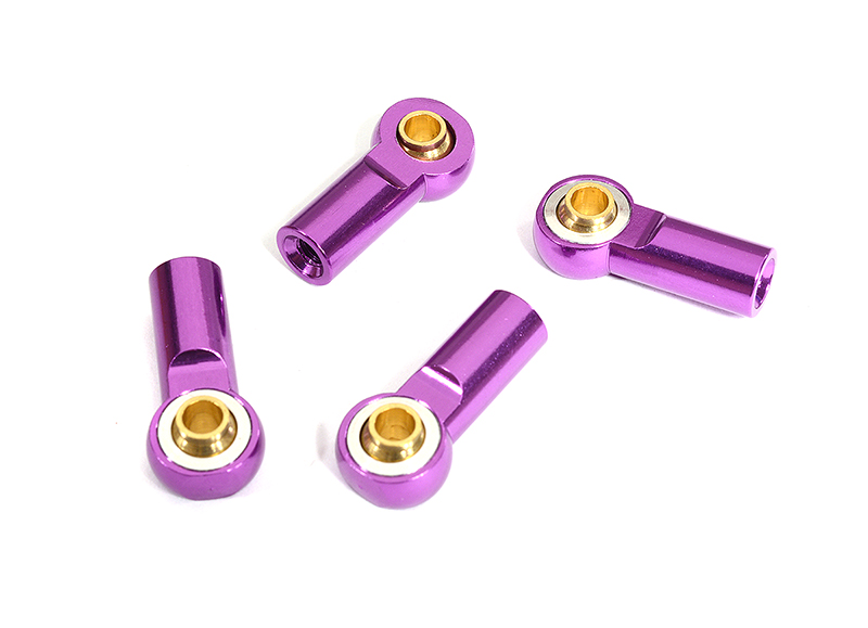 C30415PURPLE Alloy Machined M3 Size Short Ball Ends Type Tie Rod Ends, Ball Links - Image 1