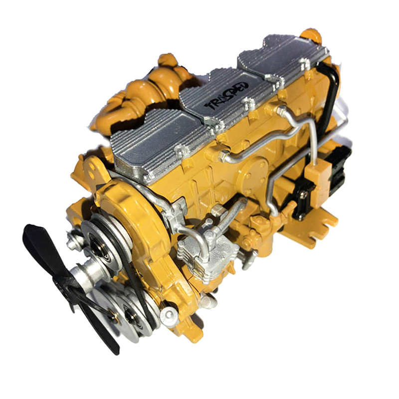 C30429 Alloy 1/12 Scale Model Diesel Engine in Silver for 6X6 RC Military Truck - Image 1