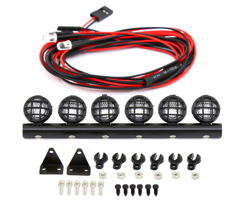 C30622 Realistic Roof Top Spot LED (6) Light Set for 1/16, 1/18 & WPL L=112mm - Image 1