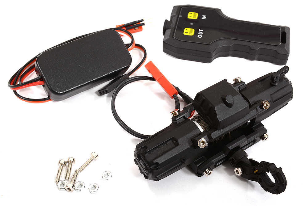 C30652 Realistic Heavy-Duty Twin Motor Winch w/ Remote Control for 1/10 Scale Crawler - Image 1