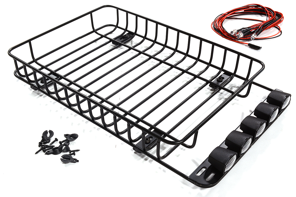 C30654 Realistic 1/10 Scale Metal Luggage Tray 210x145x30mm with 5 LED Spot Light Set - Image 1