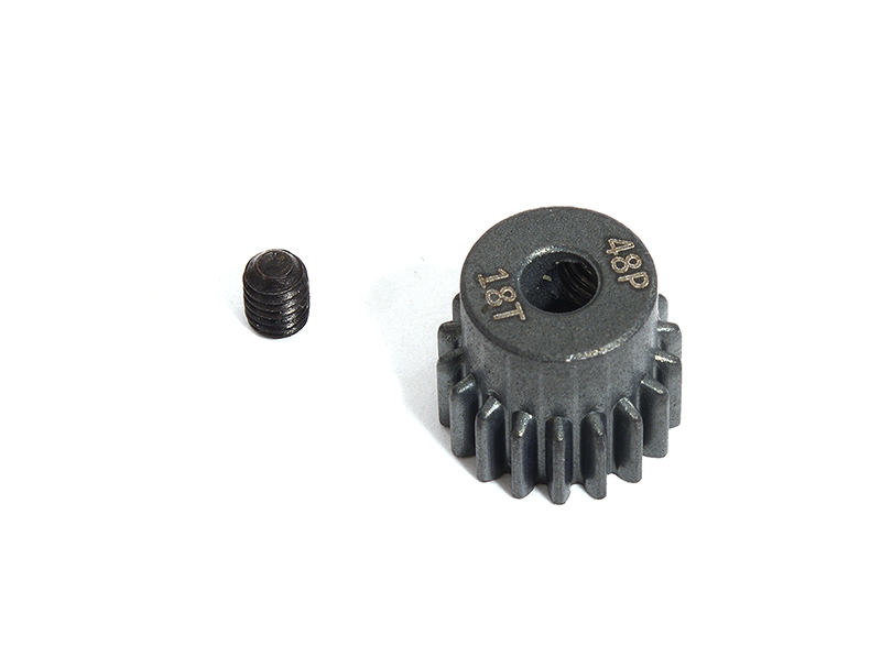 C30660 Machined HD Steel 48 Pitch Pinion 18T for Brushless w/ 0.125 Shaft - Image 1