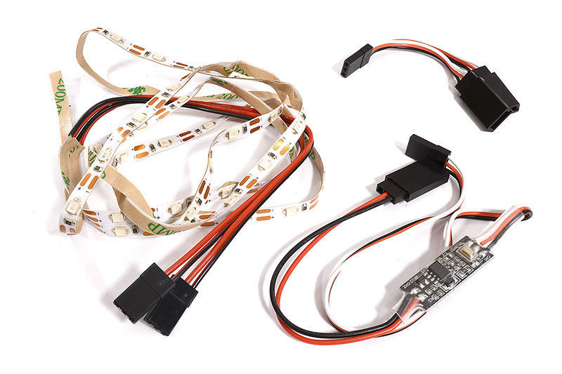 C30714GREEN Bright LED Light Stripes 2x500mm w/ Control Board for RC Scale Model Application - Image 1