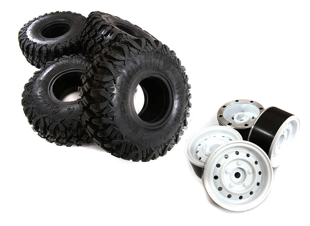 C30718 Realistic 1.9 Wheel & Tire (4) for Scale Crawler (O.D.=122mm) - Image 1