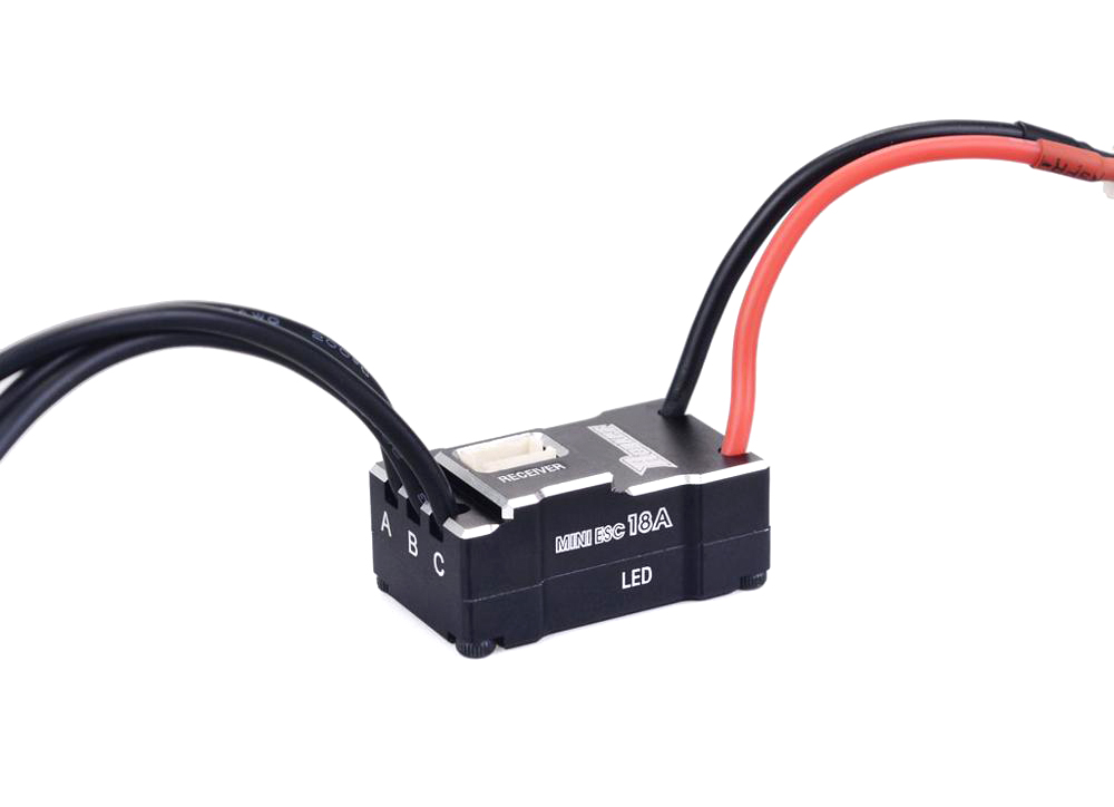 C30773BLACK Surpass 18A ESC Electronic Speed Controller 7.4V for 1/16 - 1/28 Mini Car - Image 1