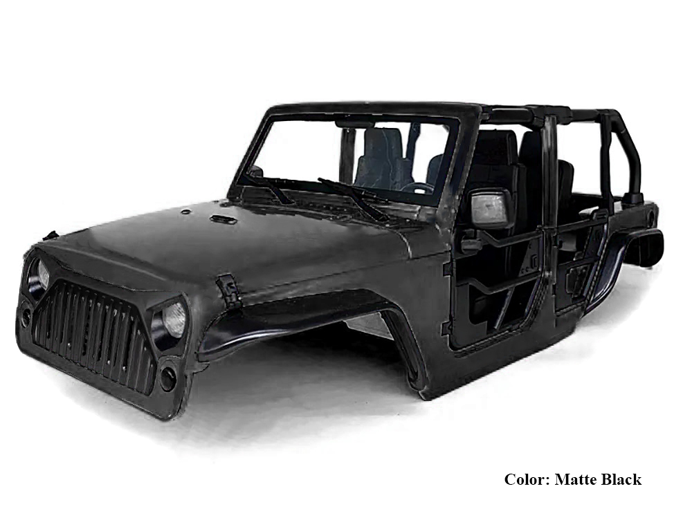 C30821BLACK Realistic JC10 Hard Plastic Body Kit for 1/10 Scale Off-Road Crawler WB=313mm - Image 1
