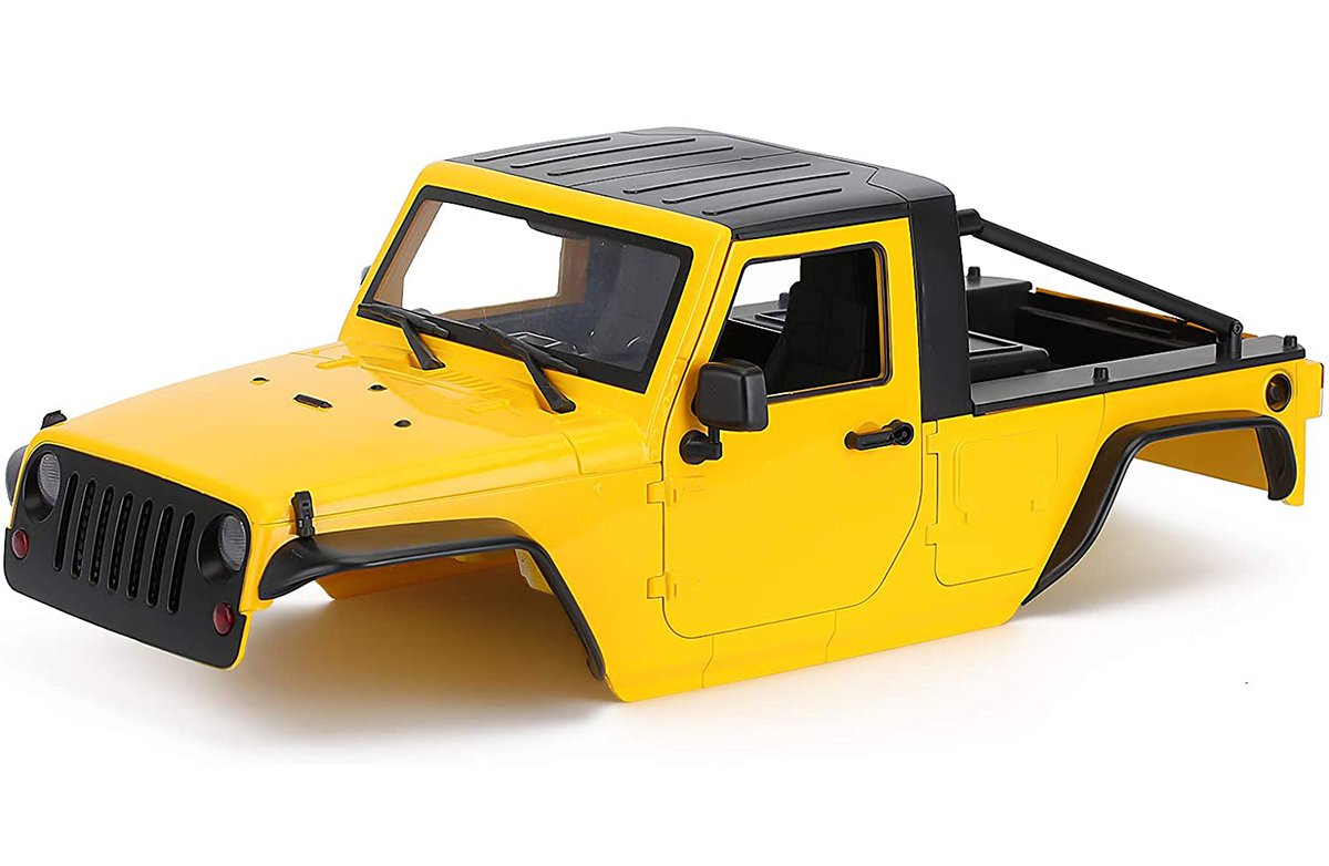 C30822YELLOW Realistic JX10 Hard Plastic Body Kit for 1/10 Scale Off-Road Crawler WB=313mm - Image 1