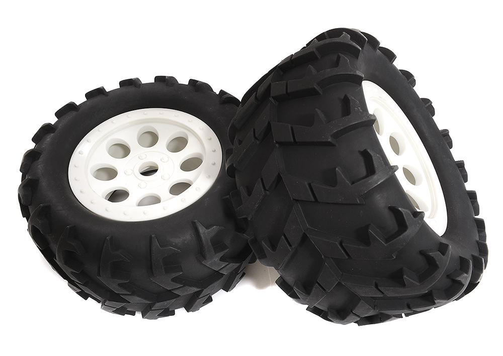 C30846 Tires, Wheels & Inserts TK23 w/ 17mm Hex for Monster Truck Size 2pcs OD=148mm - Image 1