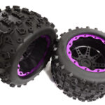Tires, Wheels & Inserts TK41 w/17mm Hex for 1/8 Monster Truck Size 2pcs OD=155mm
