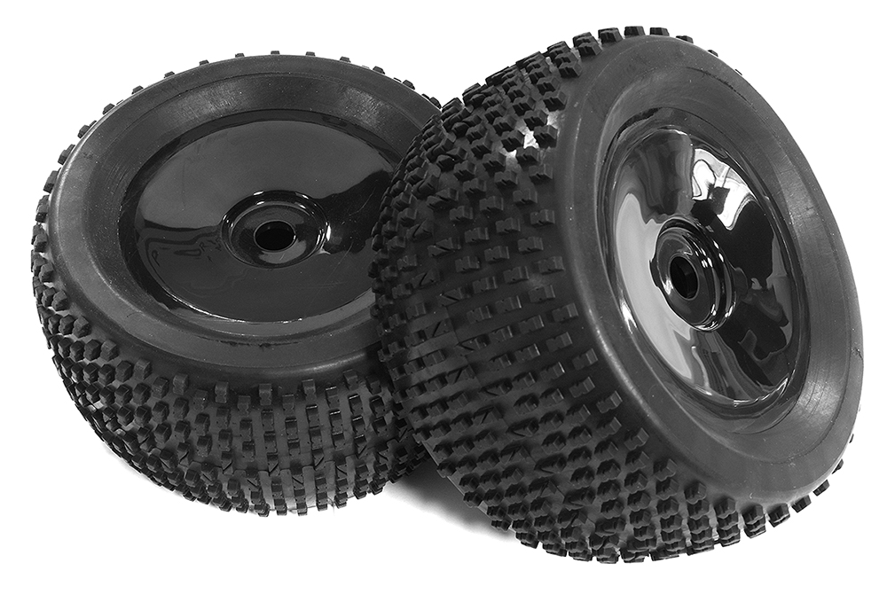 C30870 Tires, Wheels & Inserts TK48 w/ 17mm Hex for 1/8 Buggy X-Wide Size 2pcs OD=139mm - Image 1
