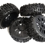 Tires, Wheels & Inserts TK60 Style w/ 17mm Hex for 1/8 Buggy Size 4pcs OD=122mm
