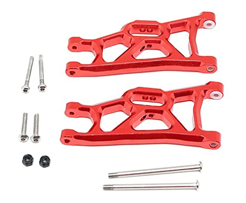 C30907RED Alloy Front Lower Arms for 1/10 Rustler 2WD, Slash 2WD & Stampede 2WD 3631 - Image 1