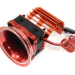 28mm Motor Heatsink + 25x25mm Cooling Fan w/Intake Ram Funnel for 380 & 390 Size