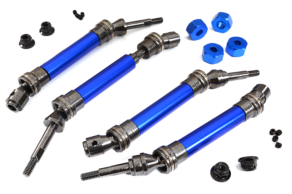 C30978BLUE Front & Rear Universal Drive Shaft Set for Traxxas 1/10 Slash 4X4 6851X 6852X - Image 1